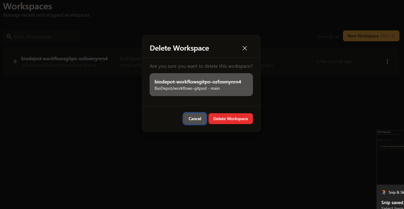 Bwb Delete Workspace