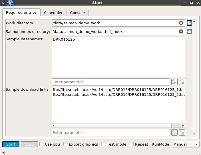 Parameter overview